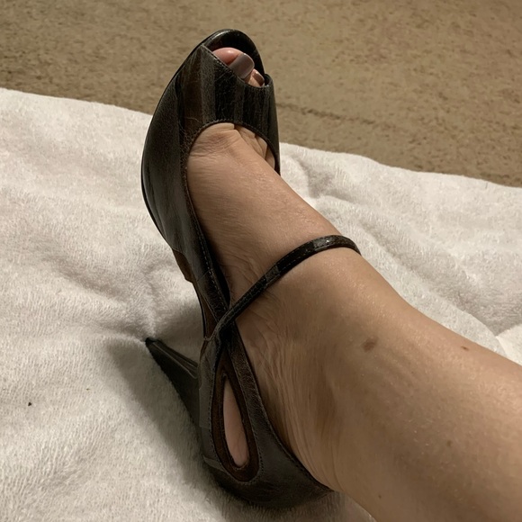 Fergie Peep-Toe Ankle Strap Heels - Picture 7 of 9